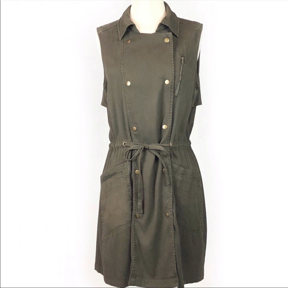 ๐ Michael Stars Double Breasted Trench Vests SIZE Medium - Picture 4 of 12